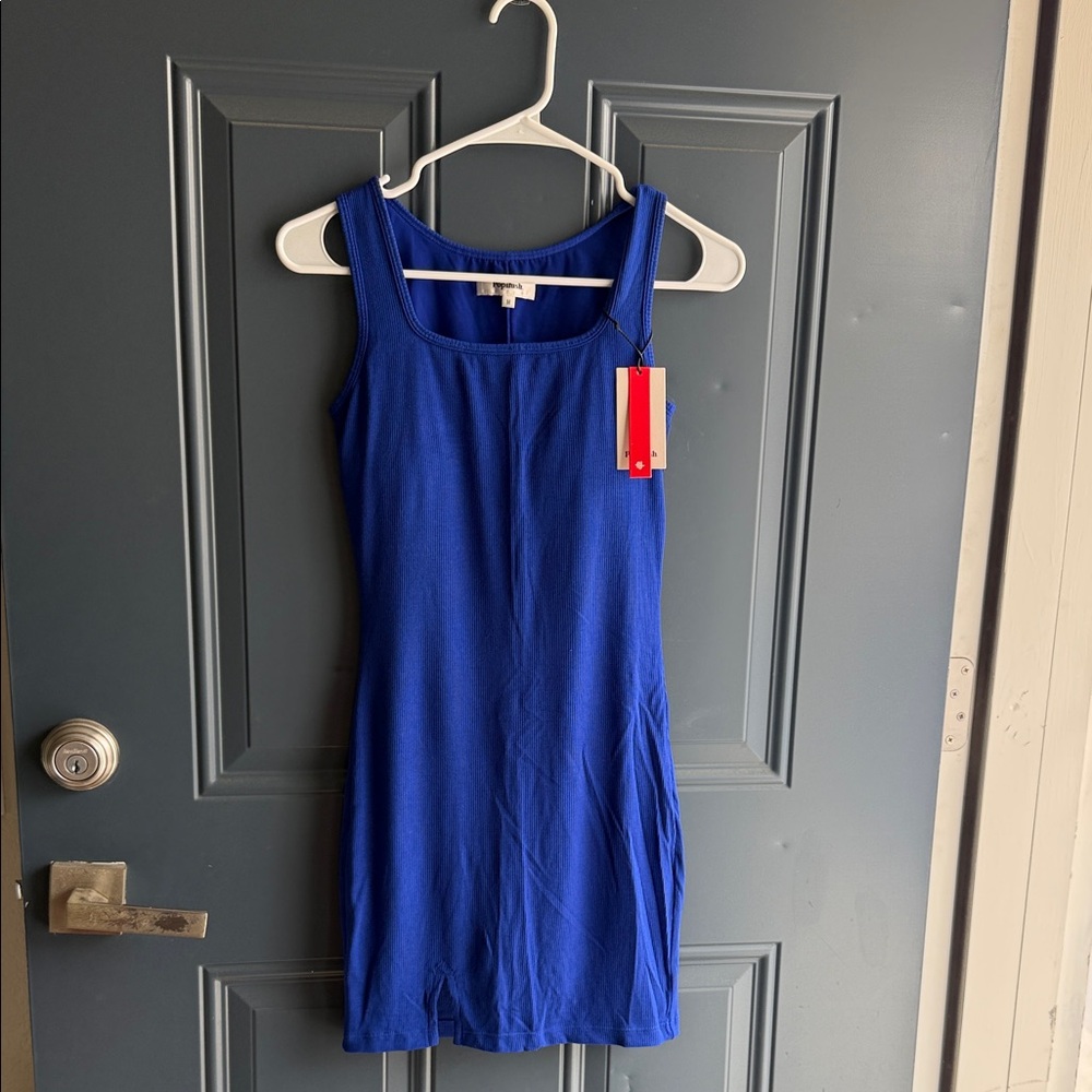 NWT Popilush Shapewear Chic Royal Blue Sleeveless Mini Dress